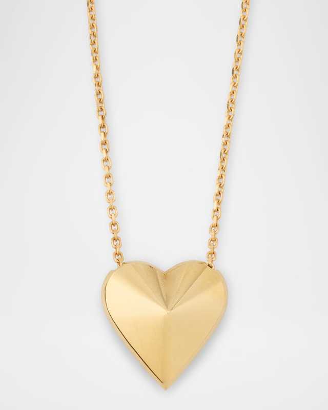 Hearts 18K Yellow Gold Stud Necklace